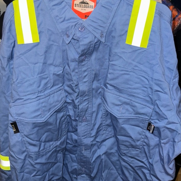 Steelguard Pro FR Light Blue Reflective Shirt - Picture 11 of 16